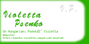 violetta psenko business card